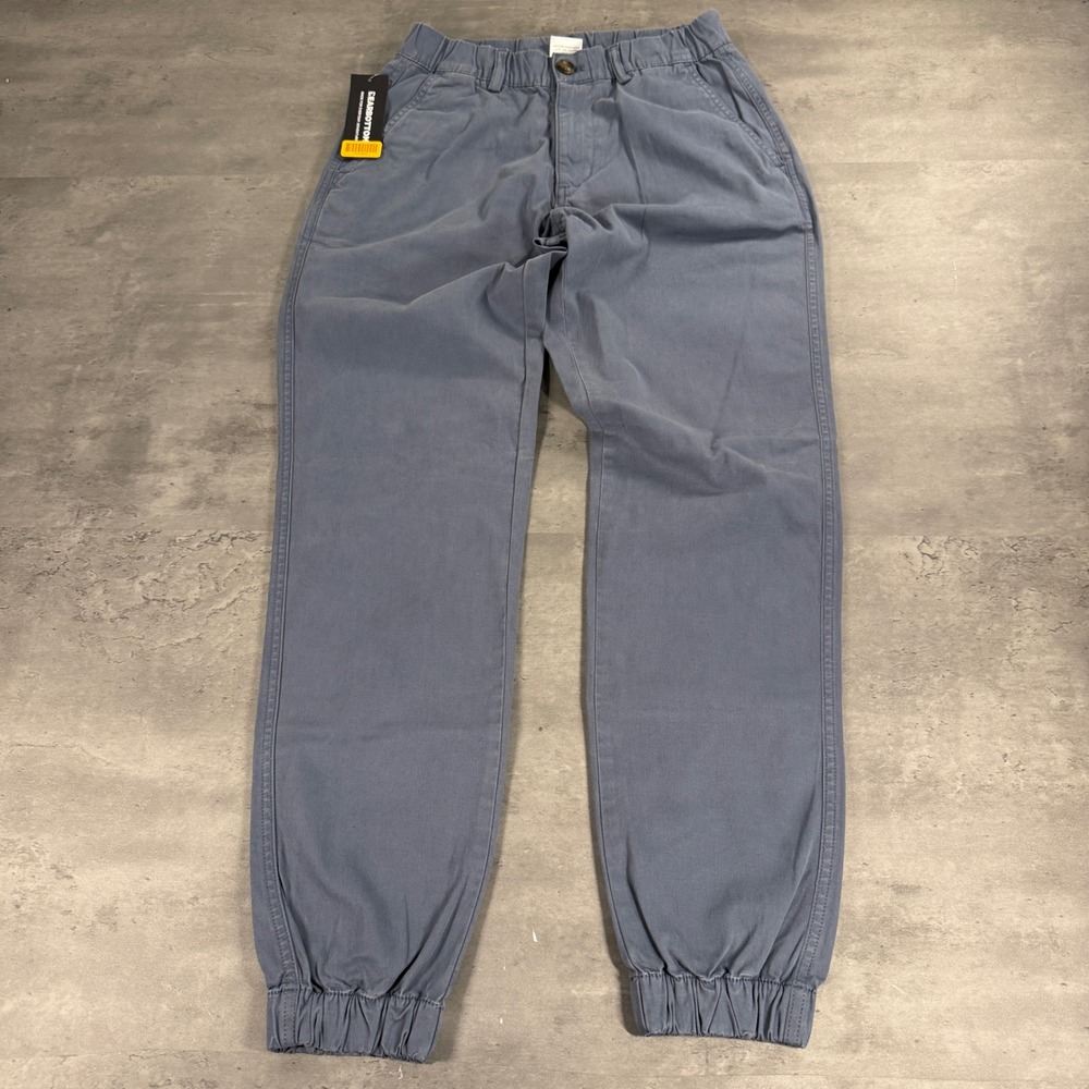 Bearbottom Jogger Pants Mens Small 30" Flint Blue Cotton Stretch Tapered Chino‎